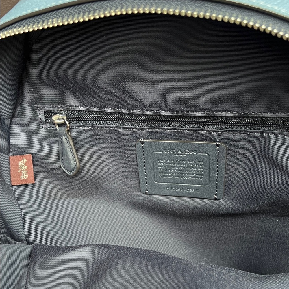Coach Blue Backpack with Racer Stripes - Picture 8 of 9
